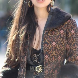 VINTAGE NINE WEST ⚡️Elegant Faux Fur Collar Jacket